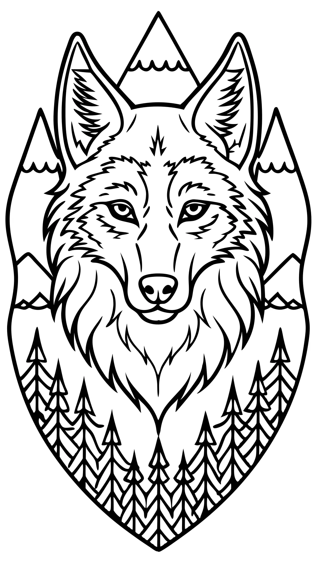 coloriages de loup gratuit